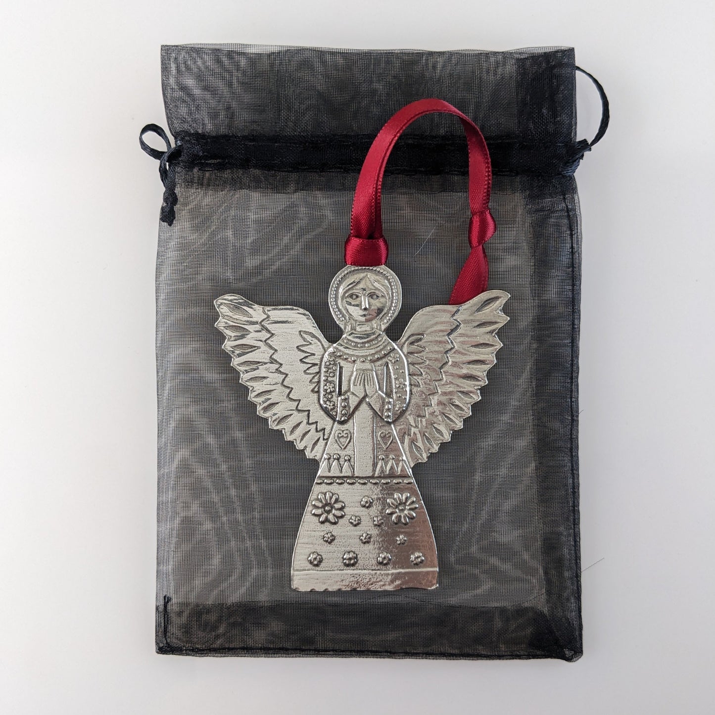 Angel pewter Christmas Ornament