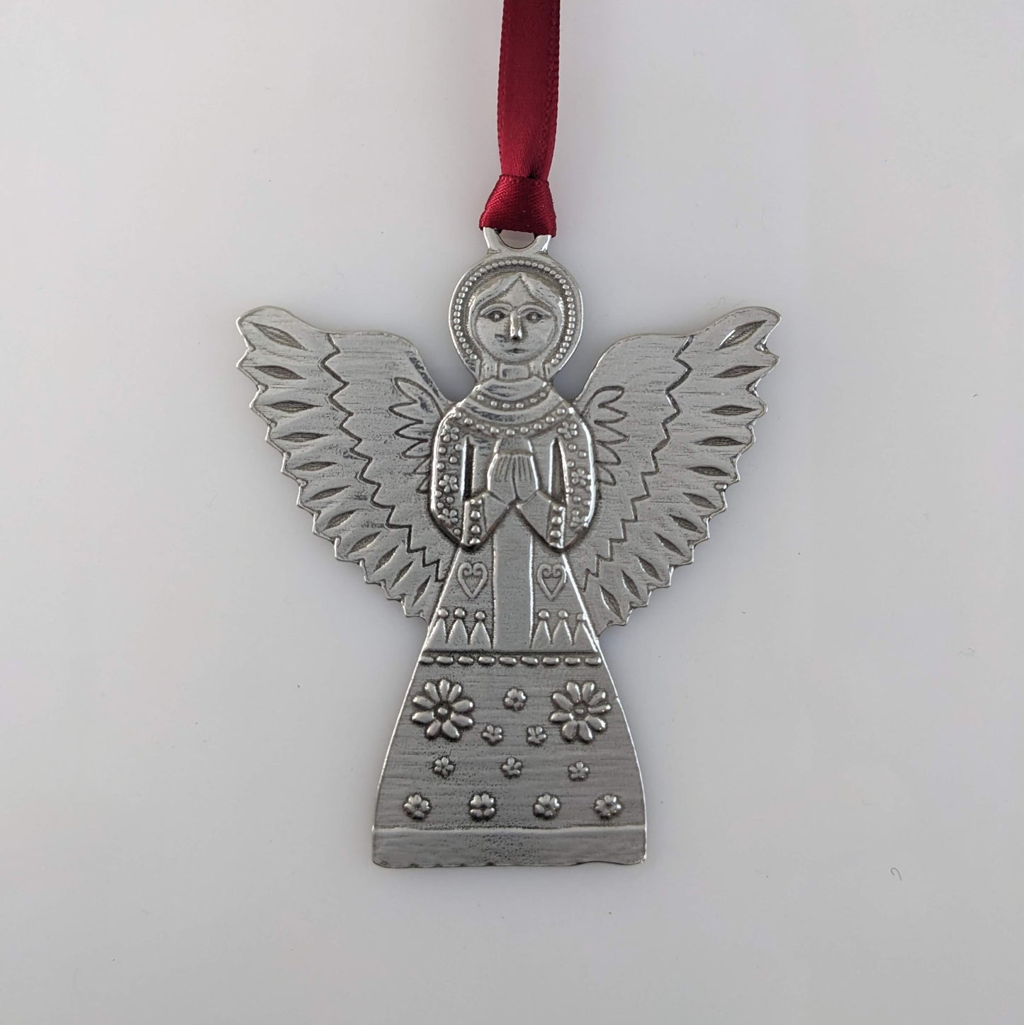 Angel pewter Christmas Ornament