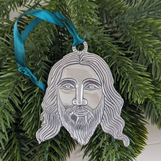 Jesus pewter Christmas Ornament