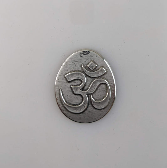 Om, pewter magnet