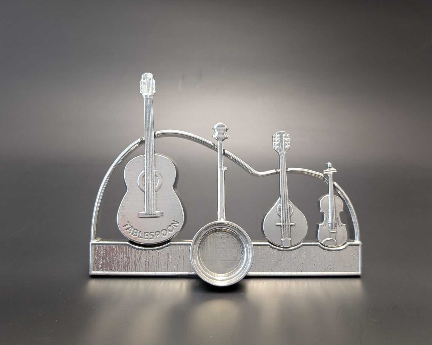 Americana Measuring Spoons with Display Stand-Guitar, Banjo, Mandolin & Fiddle - Set of 4