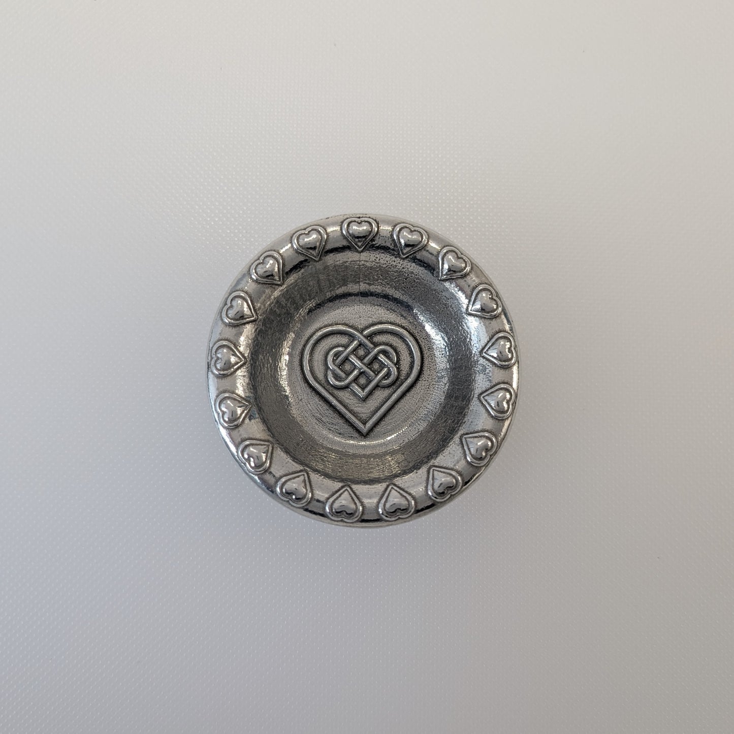 Celtic Knot Heart Pewter Ring Dish, Small Jewelry Keeper