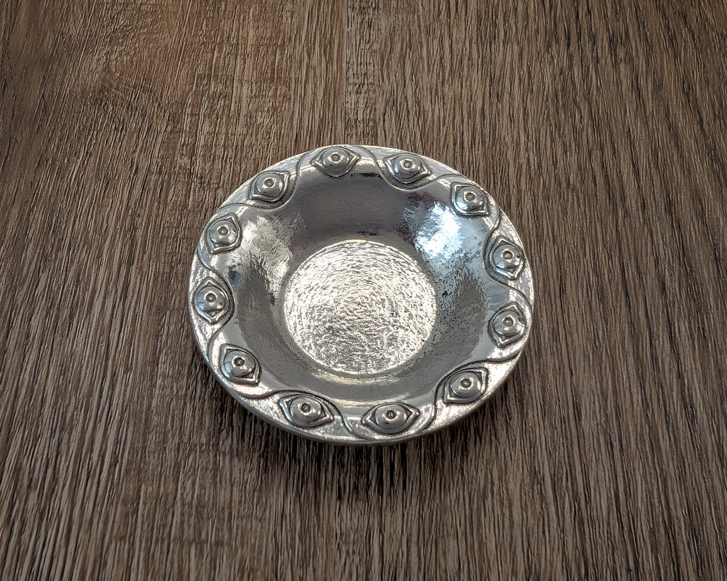 Nazar (Evil Eye) Pewter Ring Dish - Protection and Style