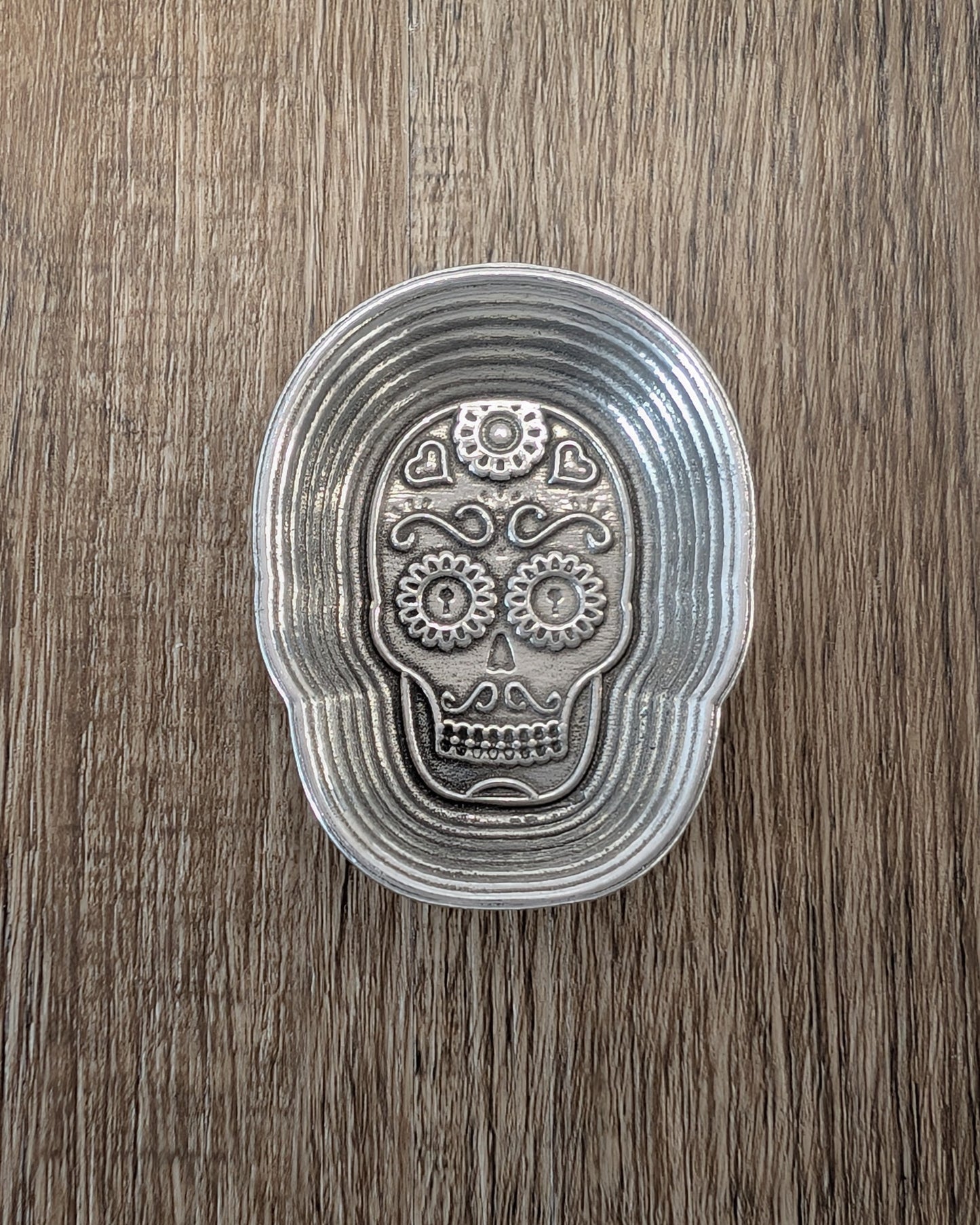 Calavera Ring Dish, Small Sugar Skull Jewelry Keeper