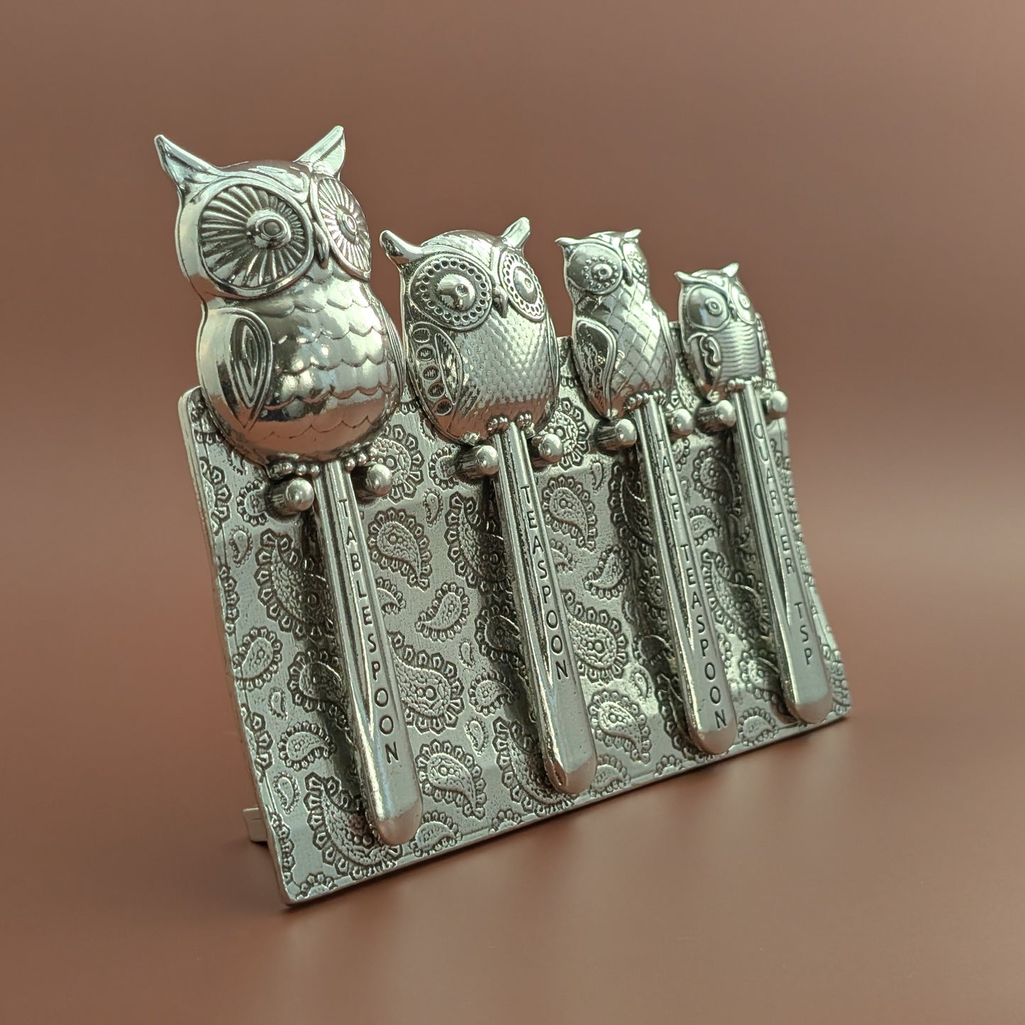 Owl Measuring Spoons with Display Stand