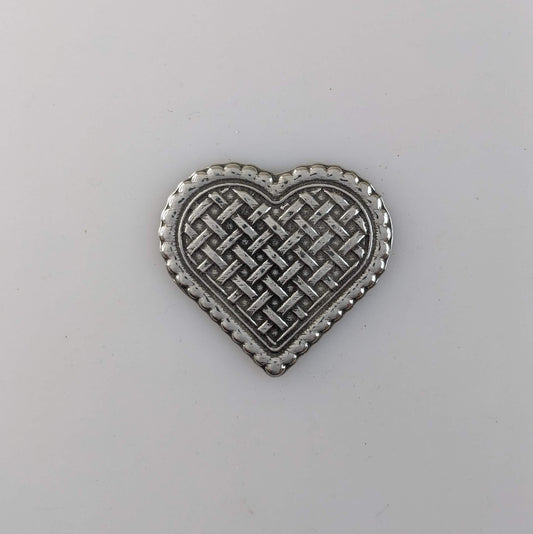 Pie Heart, pewter magnet