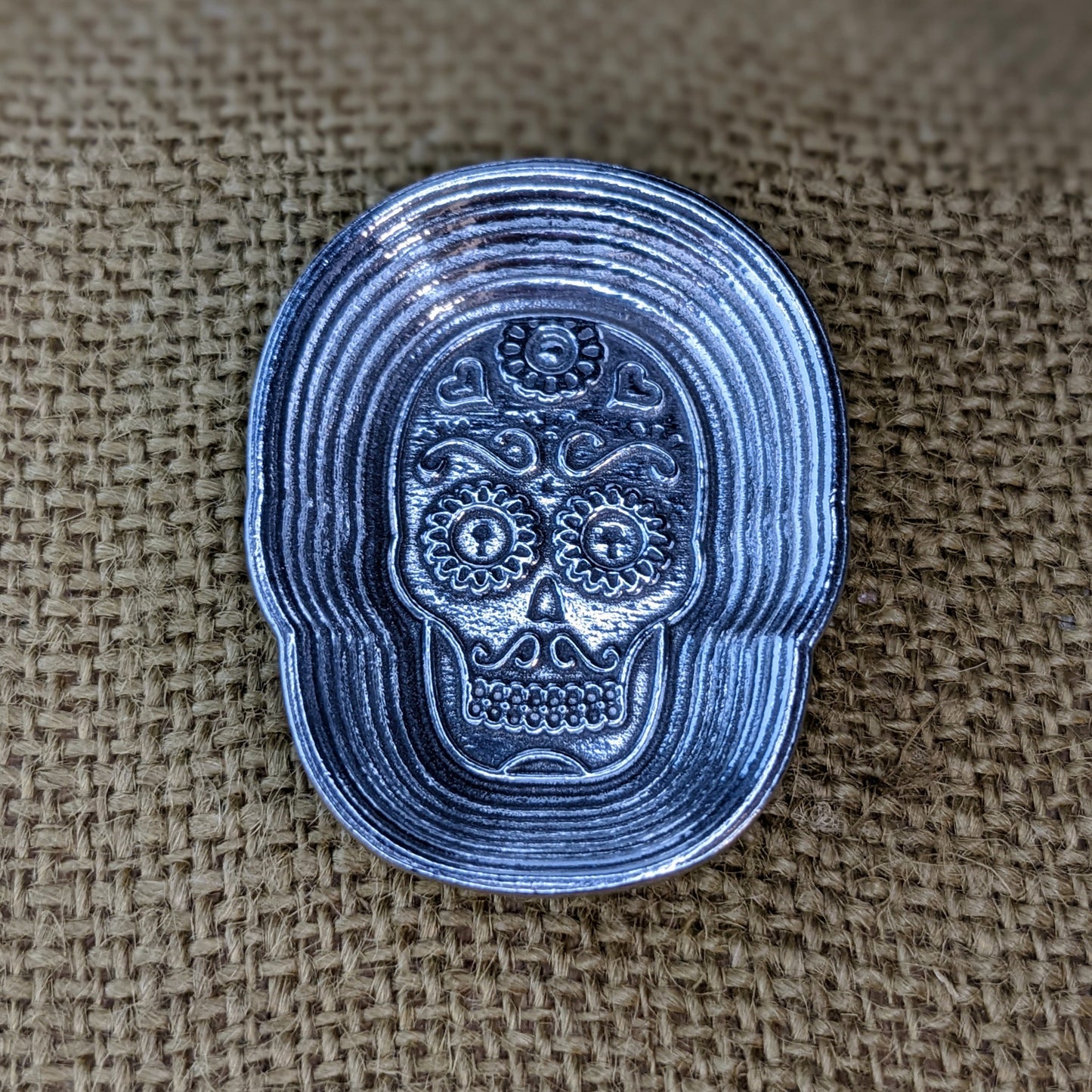 Calavera Ring Dish, Small Sugar Skull Jewelry Keeper