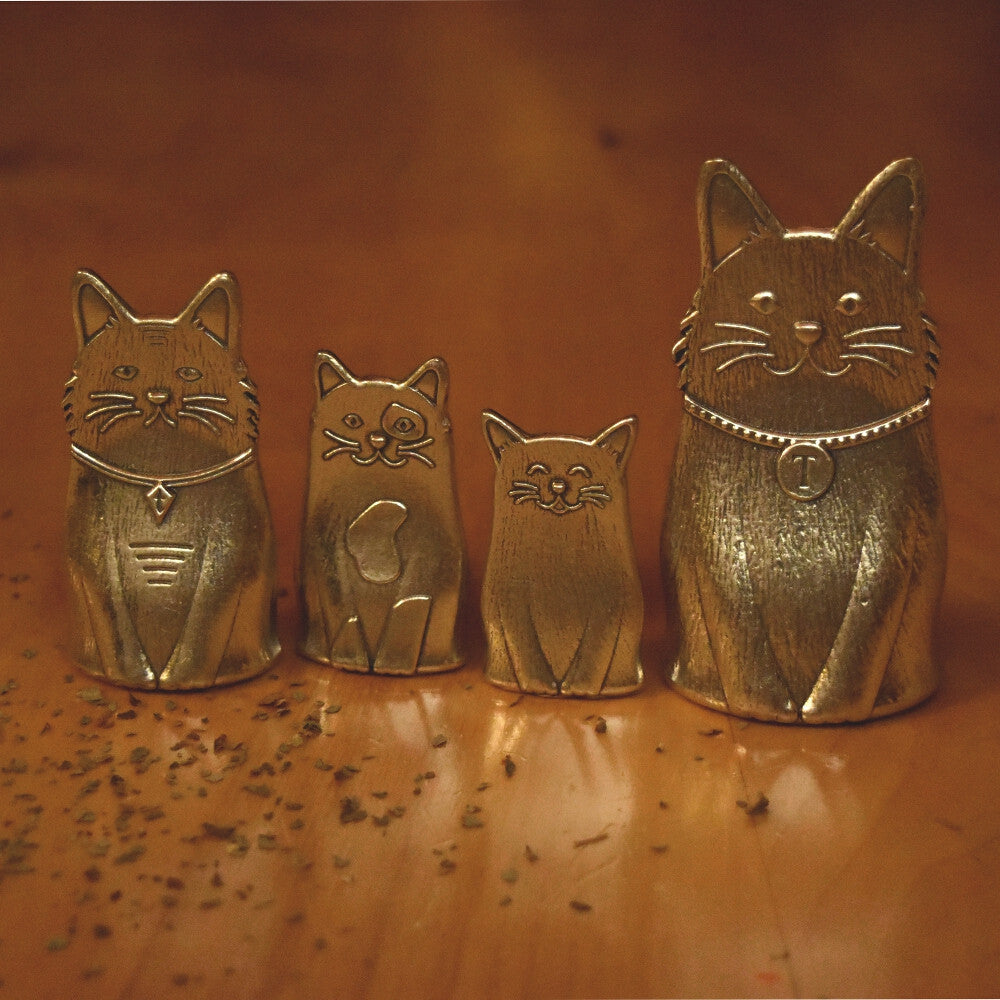 Cat Measuring Spoons- Feline Family of Pewter Spoons