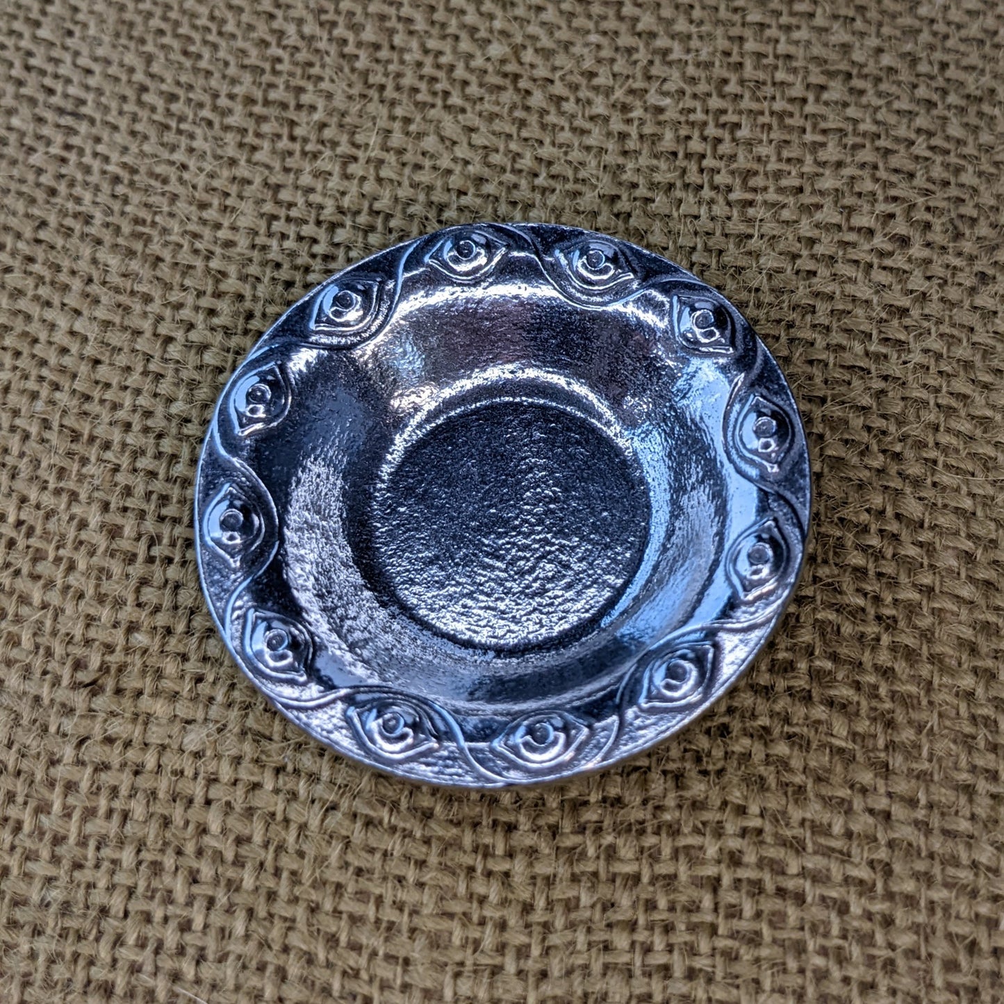 Nazar (Evil Eye) Pewter Ring Dish - Protection and Style