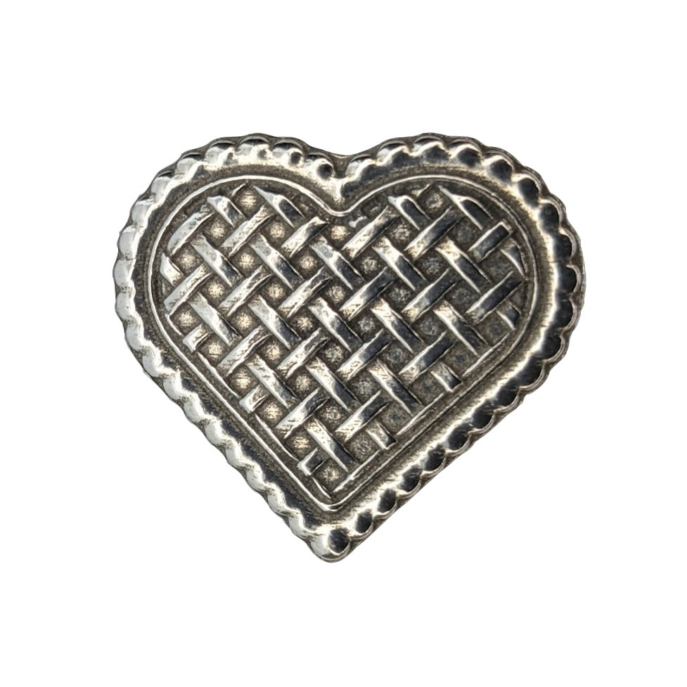 Pie Heart, pewter magnet