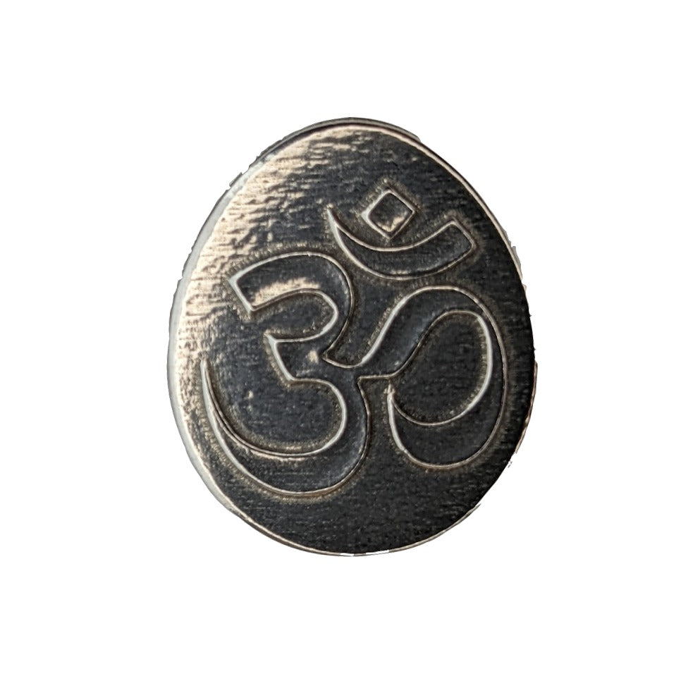 Om, pewter magnet